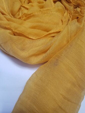 Plain Lawn Scarf - Yellow